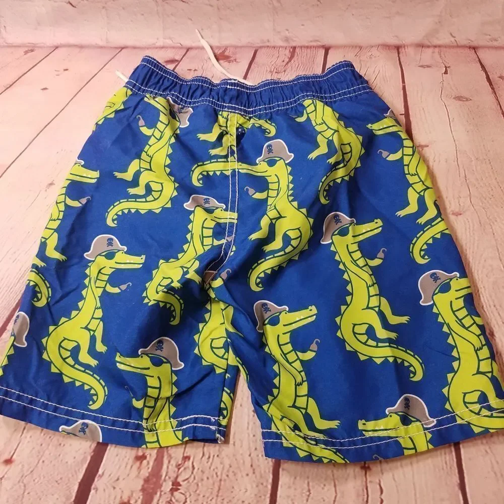 Old Navy pirate dinosaur Swim Trunks 4T